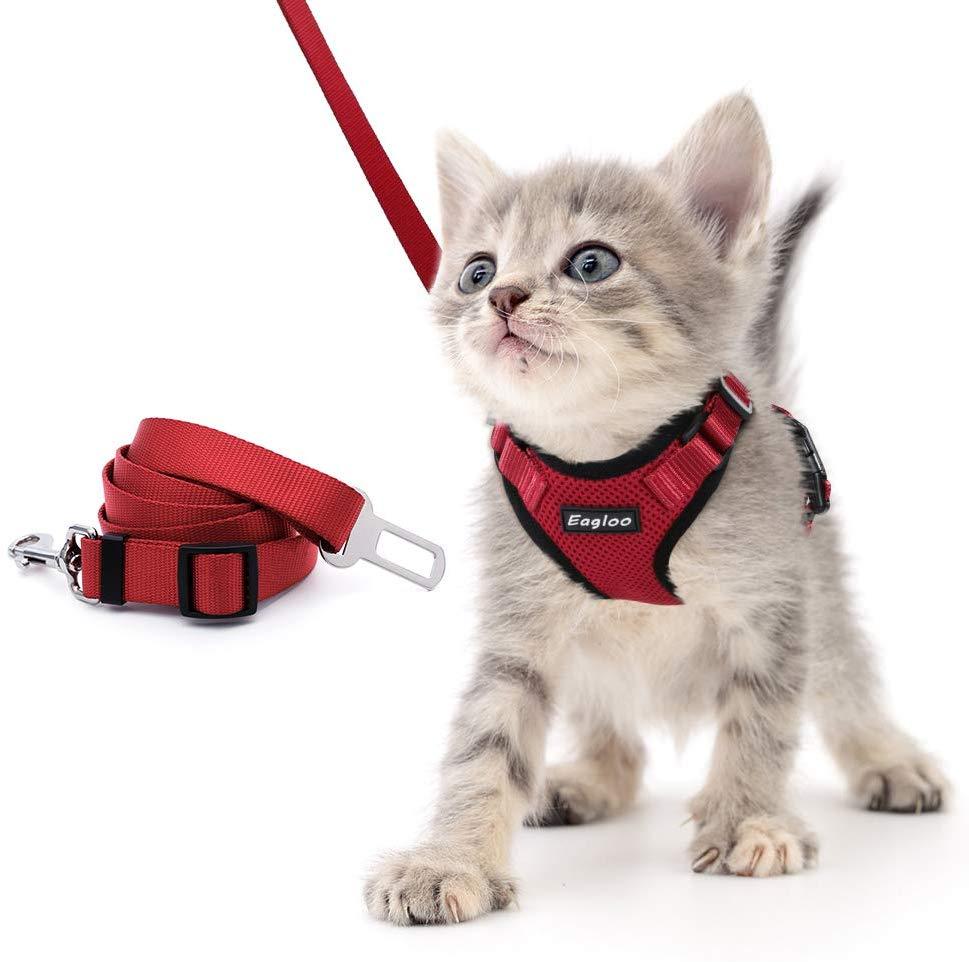 Escapeguard Cat Vest Harness And Car Seat Belt Adapter - Adjustable, Reflective, And Escape-Proof Harness For Cats And Small Dogs-4