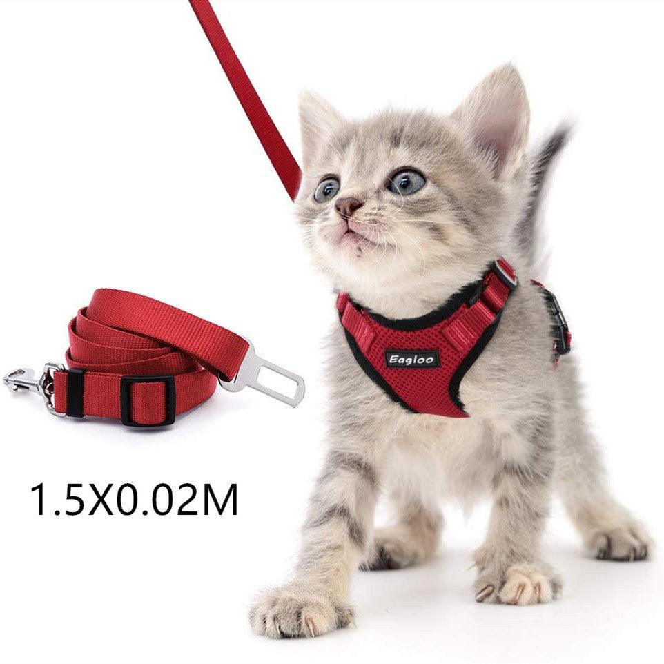 Escapeguard Cat Vest Harness And Car Seat Belt Adapter - Adjustable, Reflective, And Escape-Proof Harness For Cats And Small Dogs-20