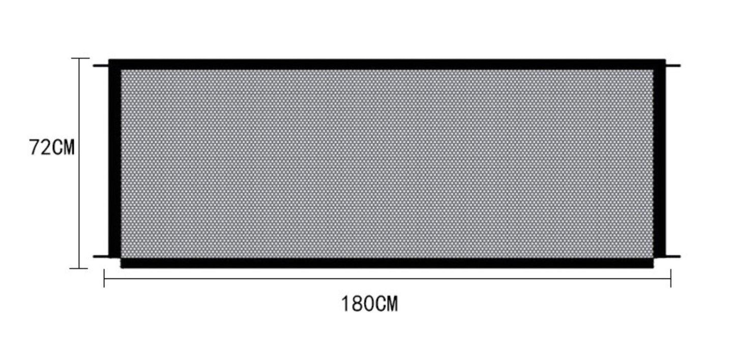 Portable Pet Safety Fence - Transparent Isolation Net For Cars, Windows, And Balconies-0