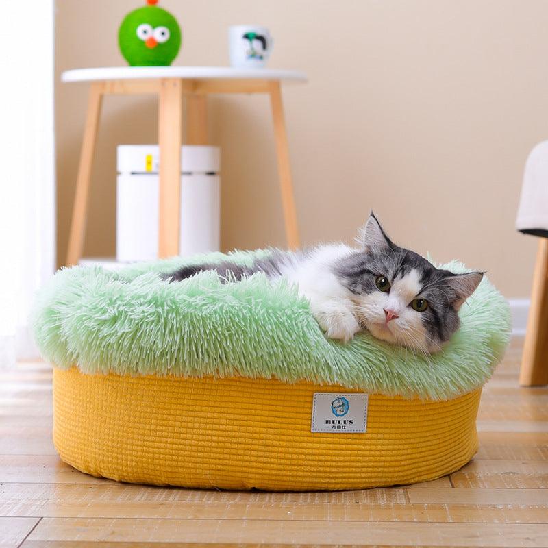 Luxury Plush Winter Nest: Cozy And Stylish Pet Bed For Deep Sleep-0