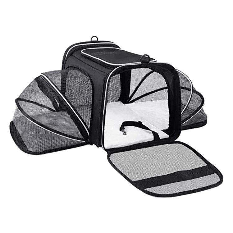 Pet Travel Haven: Expandable And Reflective Cat Carrier For Safe And Comfortable Journeys-4