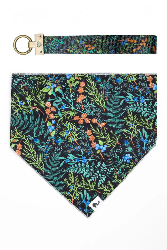 Magical Fern Forest Dog Bandana & Matching Keychain-0