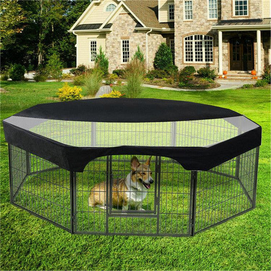 Versatile Canopy For Eight-Sided Pet Fence - All-Weather Dog Shelter-0