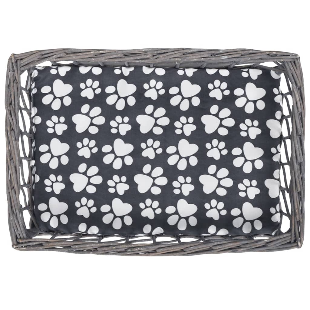 vidaXL Willow Cat Tree Pet House/Bed/Scratching Post with Cushion Square-2