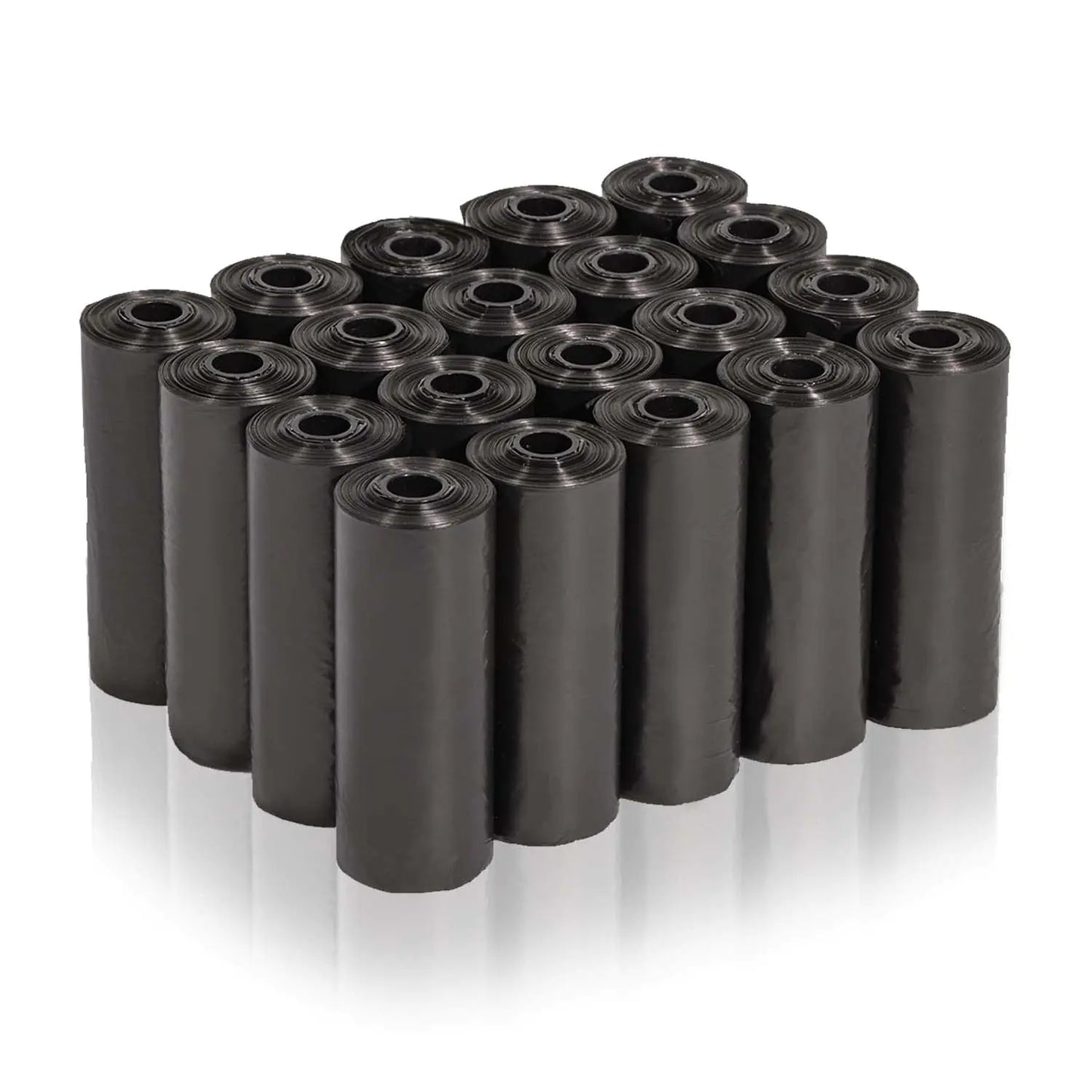 AiTodos® 300pcs Black Dog Poop Bags Rolls-12 * 8.5in Easy to Carry Sturdy and Leak-Proof Pet Waste Bag for Outdoor Walk and Travel Kraft Carton Packaging for Storage