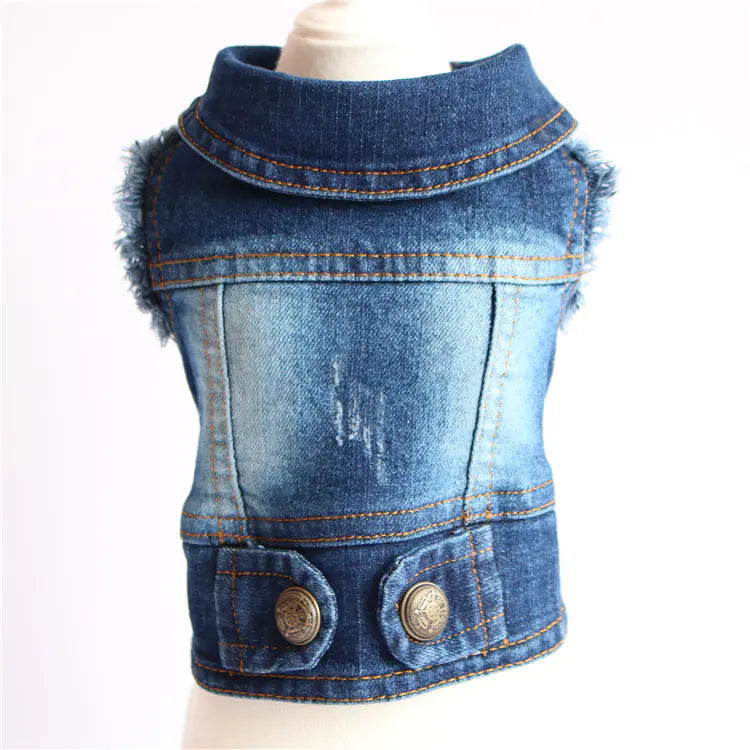 Designer Denim Jacket for Small Dogs and Cats