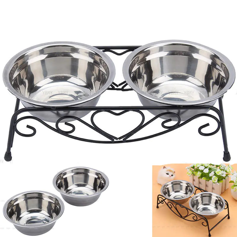 High-End Dual-Use Stainless Steel Pet Bowl