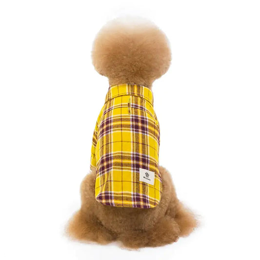 Plaid Pet Leisure Shirt for Dogs and Cats
