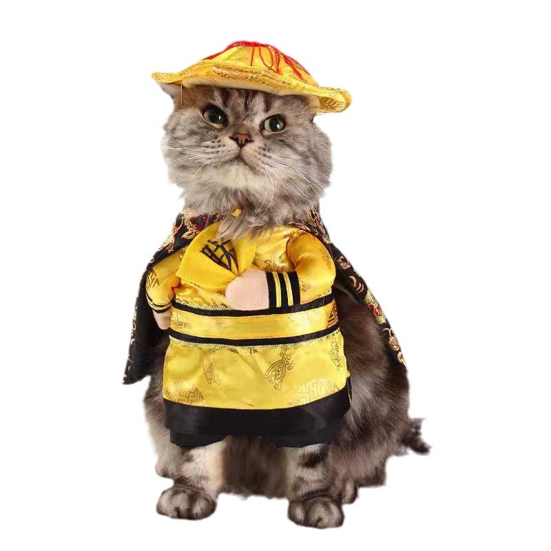 Pet Dog Cat Funny Cute Pet Costume Vertical Funny Dress-up Clothes Halloween Summer Clothes