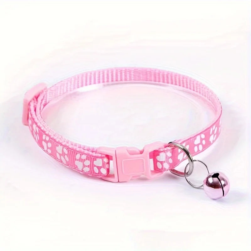 Fashion Pet Cats Collar Colorful Pattern Cute Bell Adjustable Collars