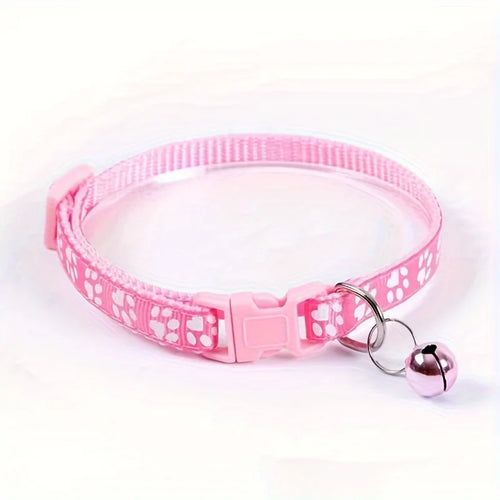 Fashion Pet Cats Collar Colorful Pattern Cute Bell Adjustable Collars