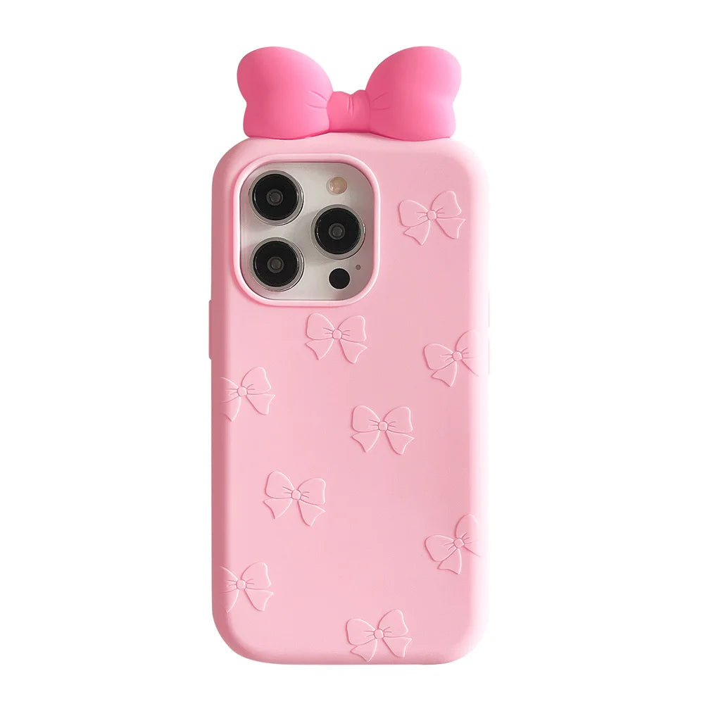 For iPhone 16, 16Pro, 16promax,3D soft silicone case for iPhone, shockproof Cover, shockproof skin shell, Cute cartoon animal