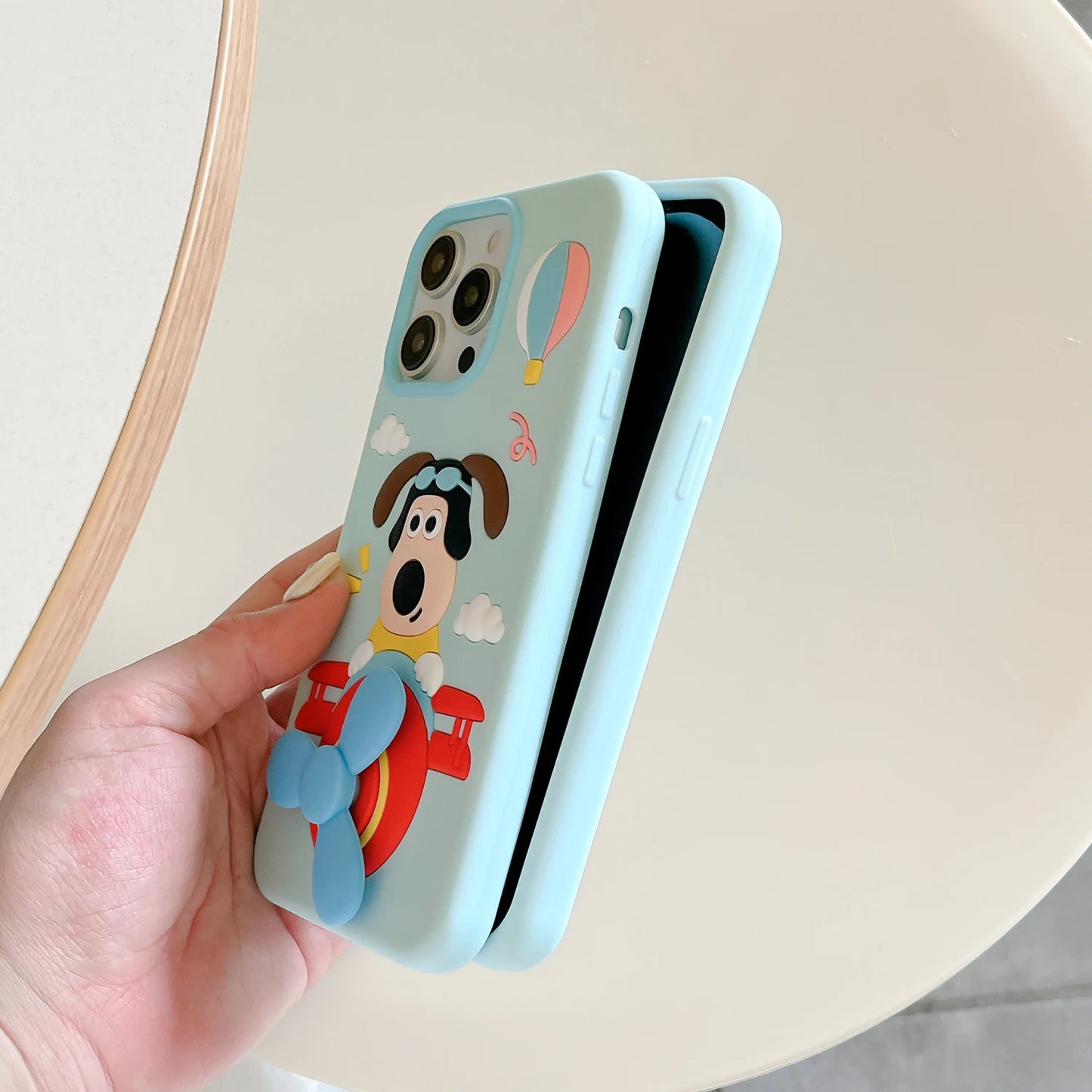 For iPhone 16, 16Pro, 16promax,3D soft silicone case for iPhone, shockproof Cover, shockproof skin shell, Cute cartoon animal