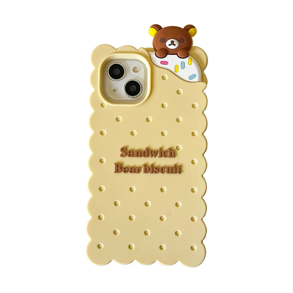 For iPhone 16, 16Pro, 16promax,3D soft silicone case for iPhone, shockproof Cover, shockproof skin shell, Cute cartoon animal