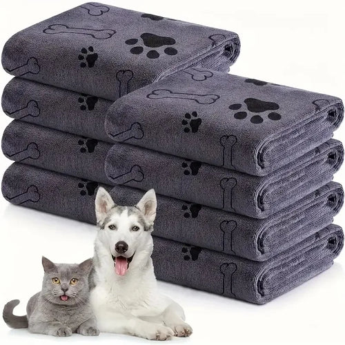 1pc Quick-Drying Microfiber Dog Towel Absorbent Pet Bath Product Fiber