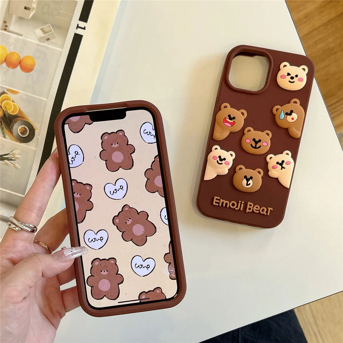 For iPhone 16, 16Pro, 16promax,3D soft silicone case for iPhone, shockproof Cover, shockproof skin shell, Cute cartoon animal