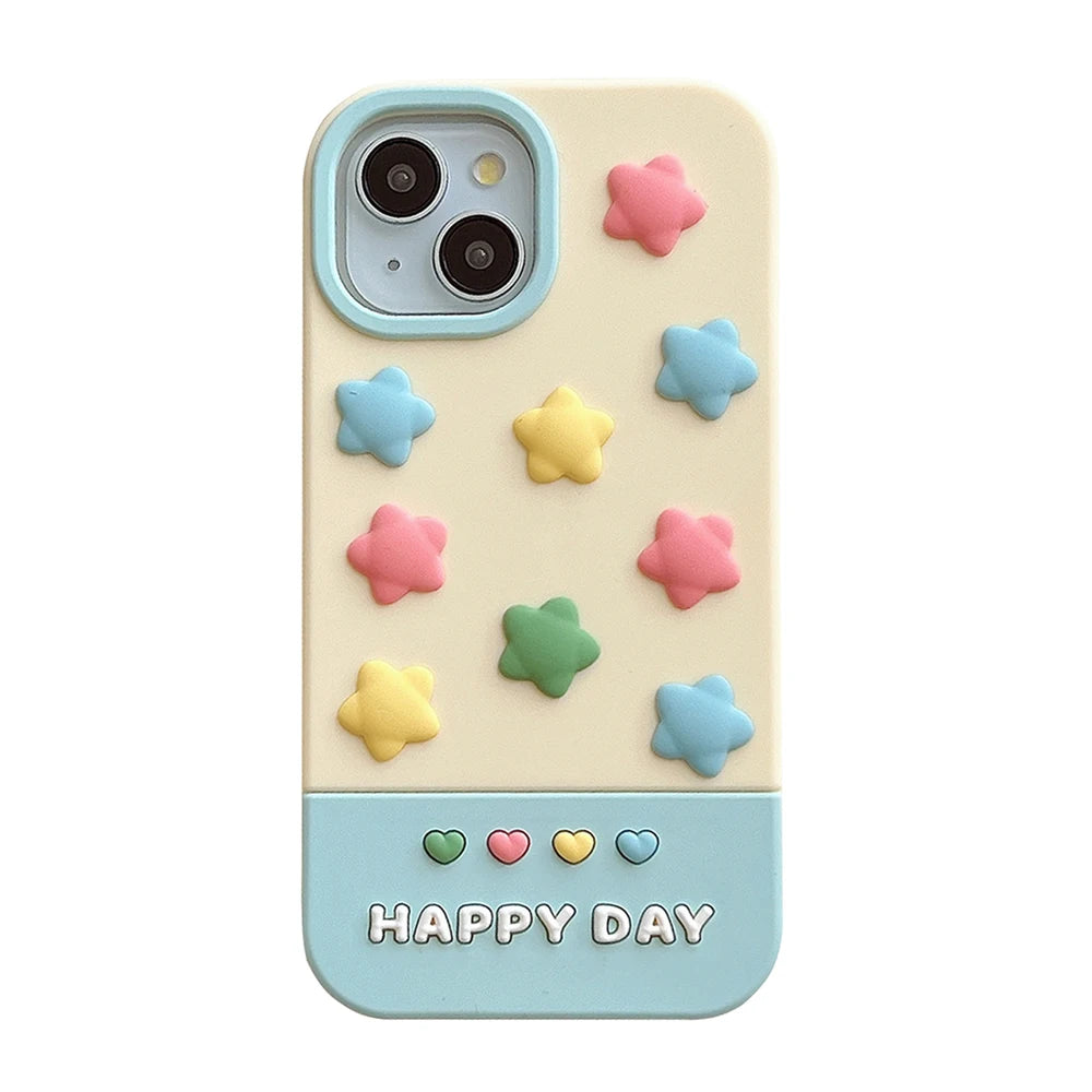 For iPhone 16, 16Pro, 16promax,3D soft silicone case for iPhone, shockproof Cover, shockproof skin shell, Cute cartoon animal