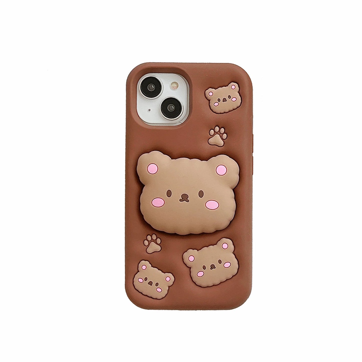 For iPhone 16, 16Pro, 16promax,3D soft silicone case for iPhone, shockproof Cover, shockproof skin shell, Cute cartoon animal