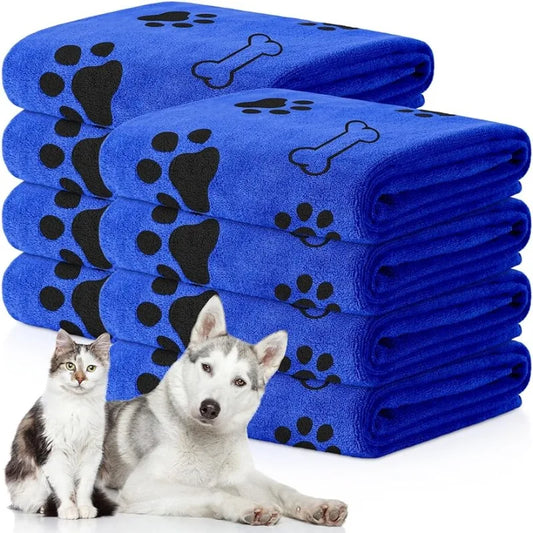 1pc Quick-Drying Microfiber Dog Towel Absorbent Pet Bath Product Fiber