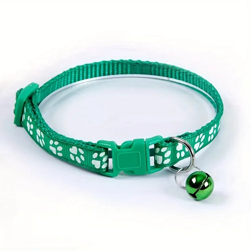 Fashion Pet Cats Collar Colorful Pattern Cute Bell Adjustable Collars