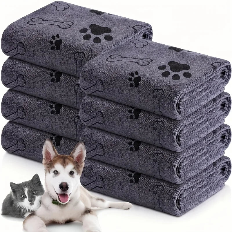 1pc Quick-Drying Microfiber Dog Towel Absorbent Pet Bath Product Fiber