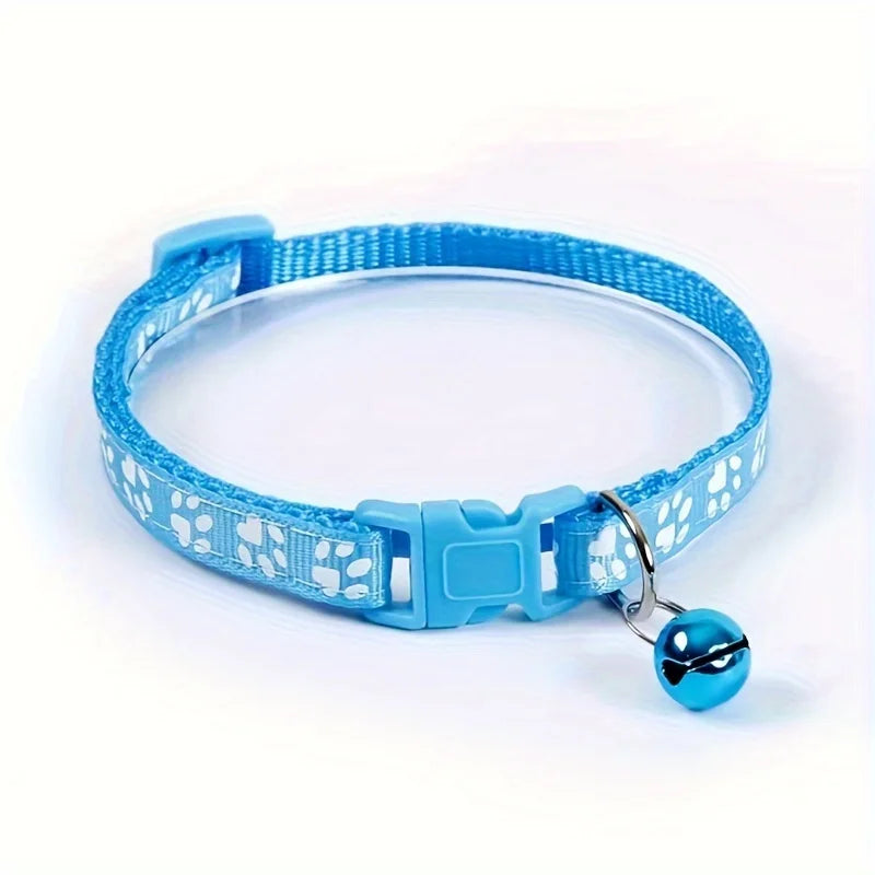 Fashion Pet Cats Collar Colorful Pattern Cute Bell Adjustable Collars