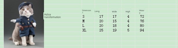 Pet Dog Cat Funny Cute Pet Costume Vertical Funny Dress-up Clothes Halloween Summer Clothes