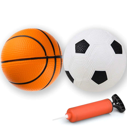VETGI Toddler & Little Kids Basketball 5" Mini Basketball w/Pump Small Inflatable Balls for Boys and Toddler Indoor Outdoor Basketball Set Safe PVC Basketball for Kids Age 3 4 5 6 7 8