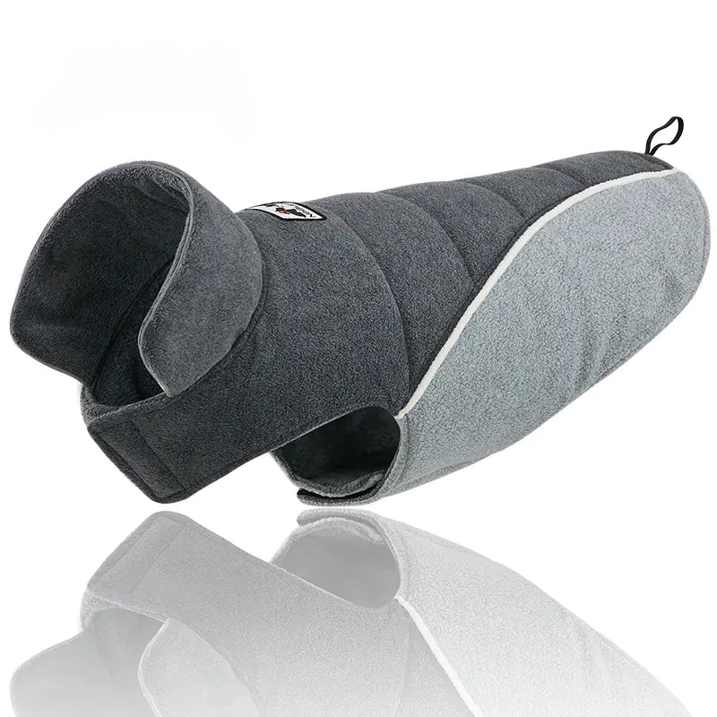 Reversible Fleece Dog Coat for Winter Warmth