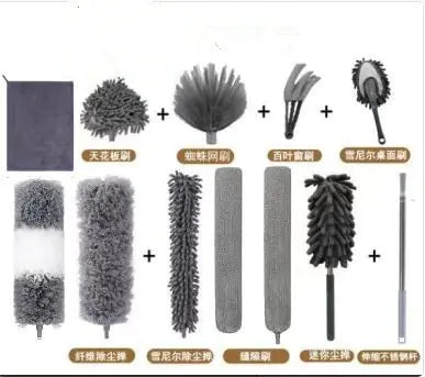 Telescopic Feather Duster for Dust Cleaning and Removal