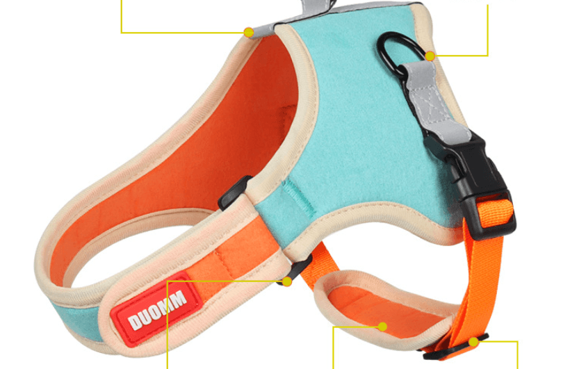 Luxury Suede Dog Harness Set: Stylish Leash And Adjustable Chest Strap For Pet Comfort-3