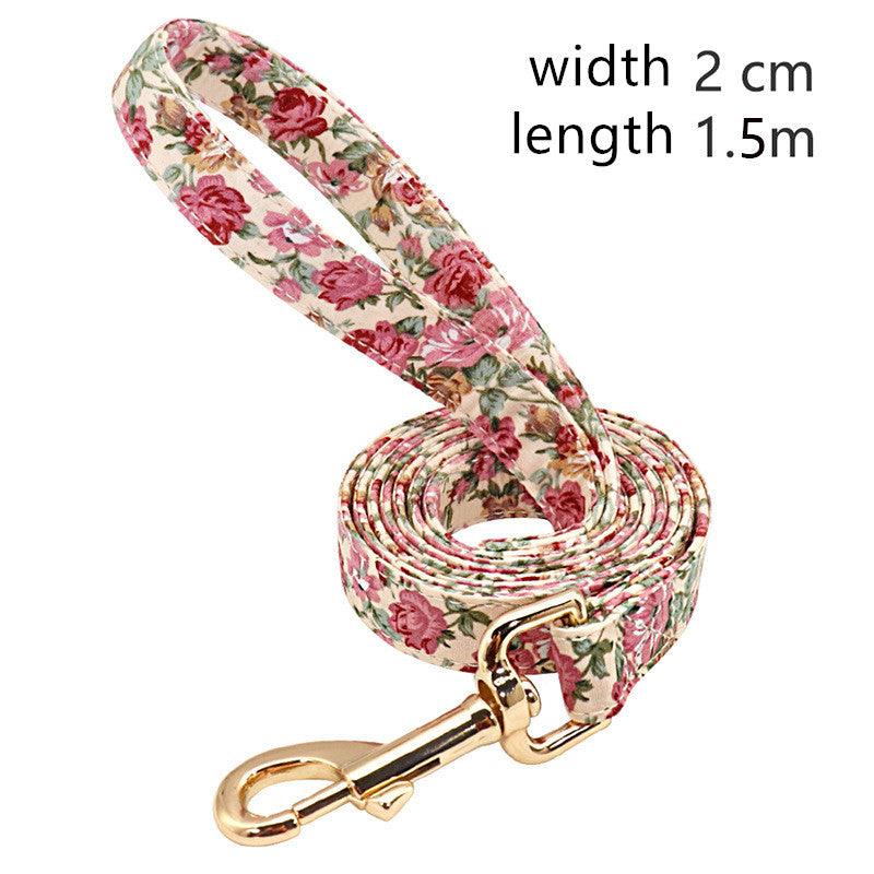 Nylon Floral Dog Walking Rope - Stylish And Sturdy Leash For Your Pup-5
