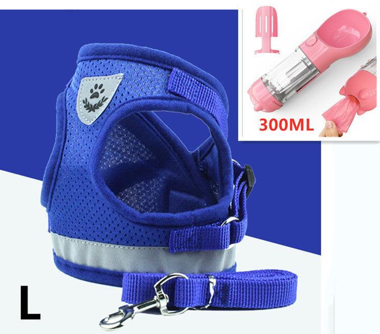 Breathable Mesh Pet Leash With Reflective Design And Matching Belt-16