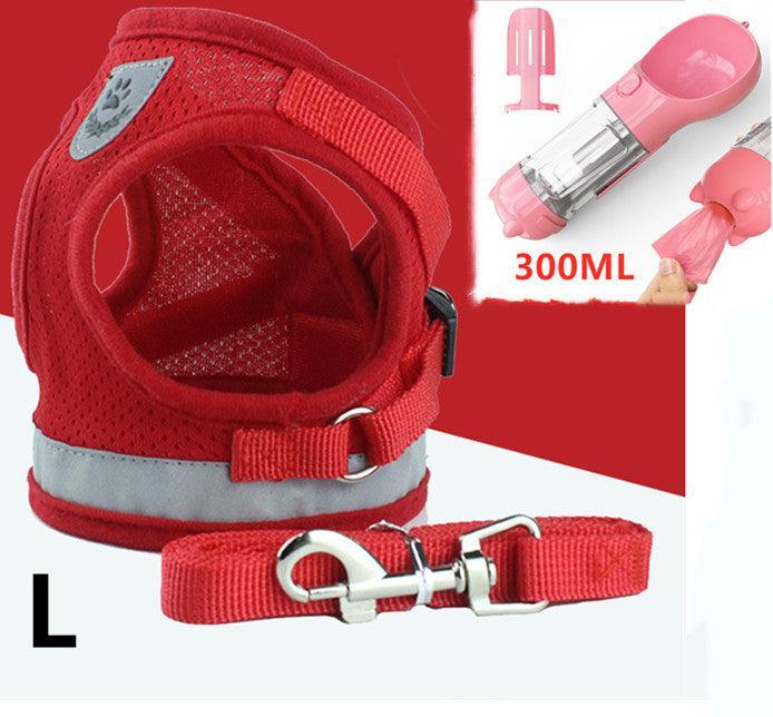 Breathable Mesh Pet Leash With Reflective Design And Matching Belt-2