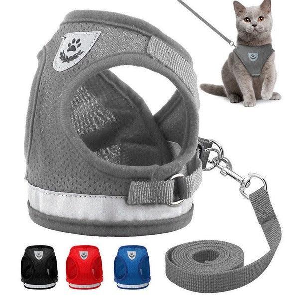 Breathable Mesh Pet Leash With Reflective Design And Matching Belt-0