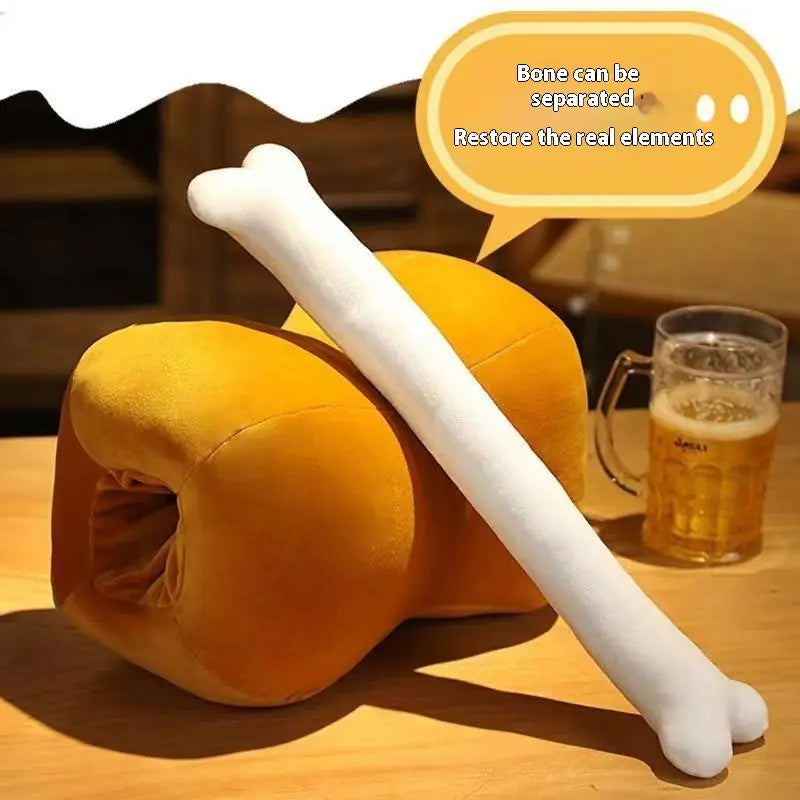 Plush Meat Bone Toy
