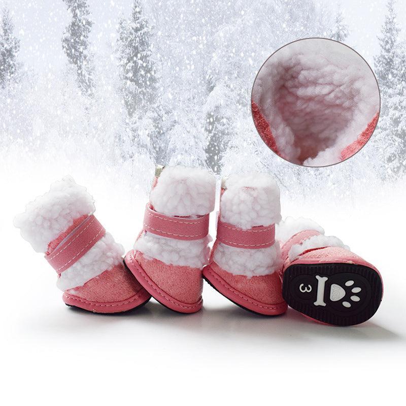 Cozypaws - Stylish Lamb Wool Pet Shoes For Winter-0