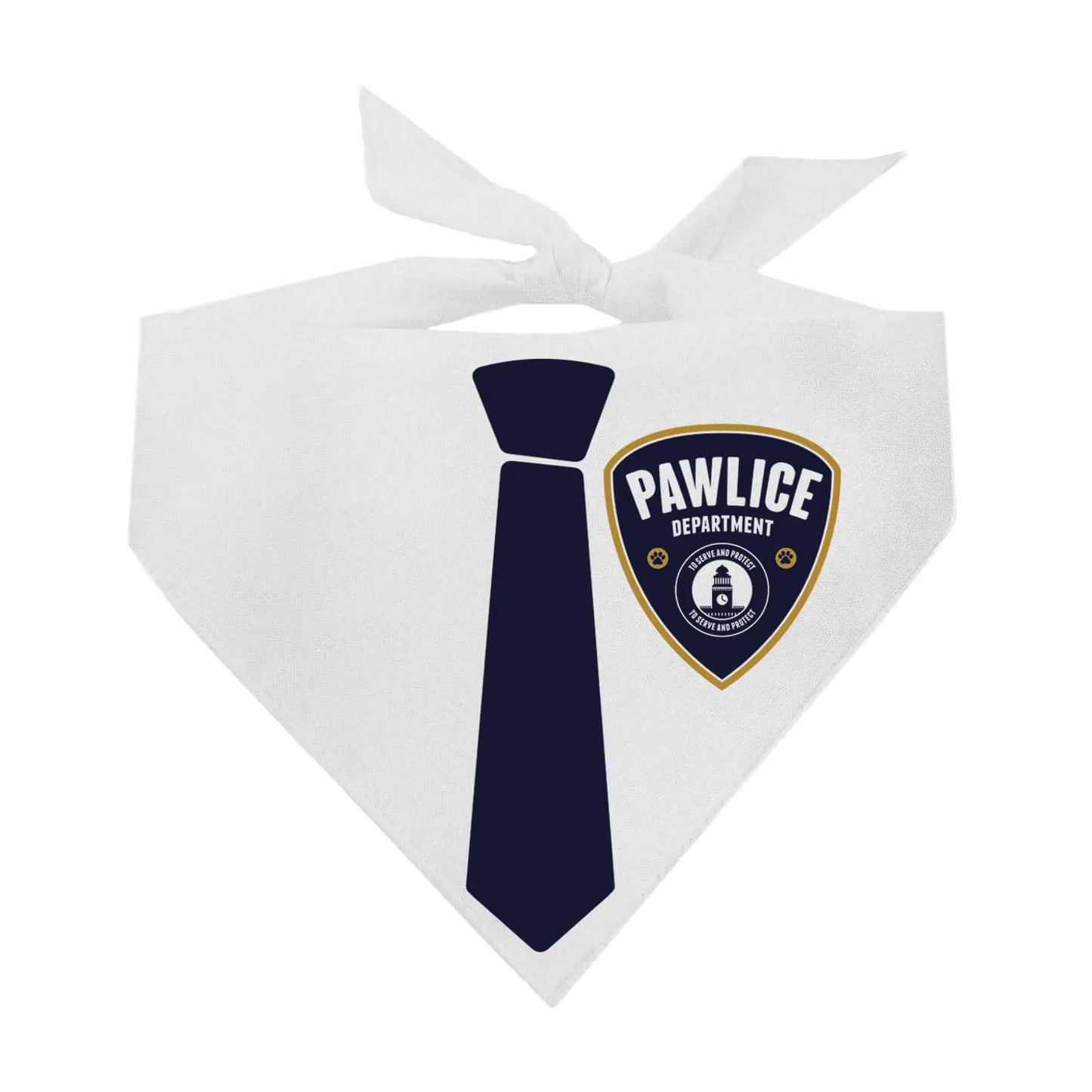 Pawlice Police Halloween Costume Dog Bandana (White XS 1154)