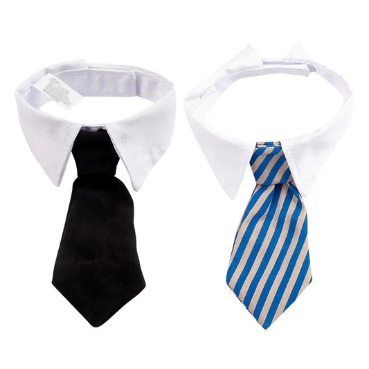 UUYYEO 2 Pcs Dog Neck Ties Cat Neck Tie Collars Small Dog Neckties Adjustable Dog Collar Bows Pet Bow Tie Collars Bowtie Dog Collars Pet Grooming Bow Ties