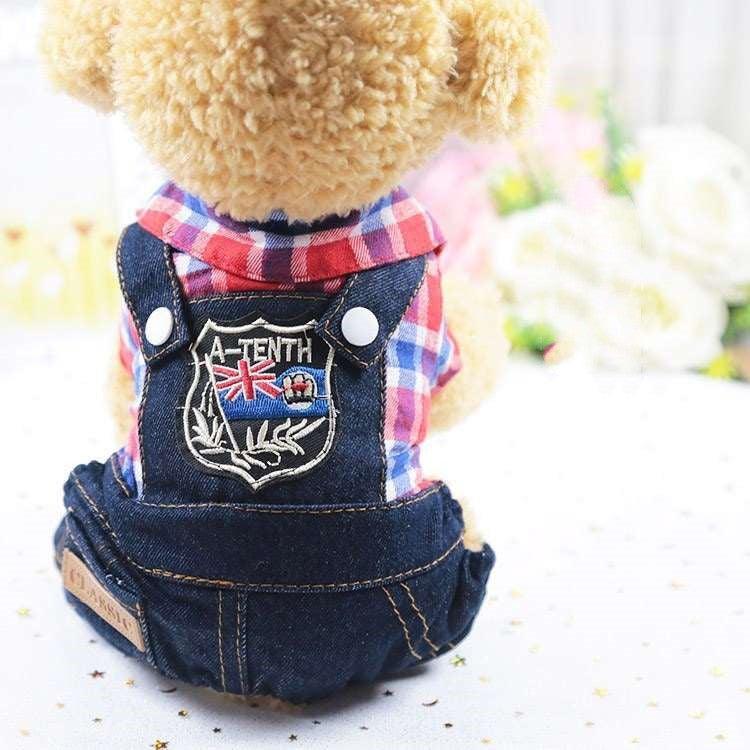 Denim Four-Legged Pet Dog Clothes: Casual Style For All Genders-3