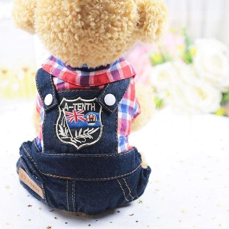 Denim Four-Legged Pet Dog Clothes: Casual Style For All Genders-8