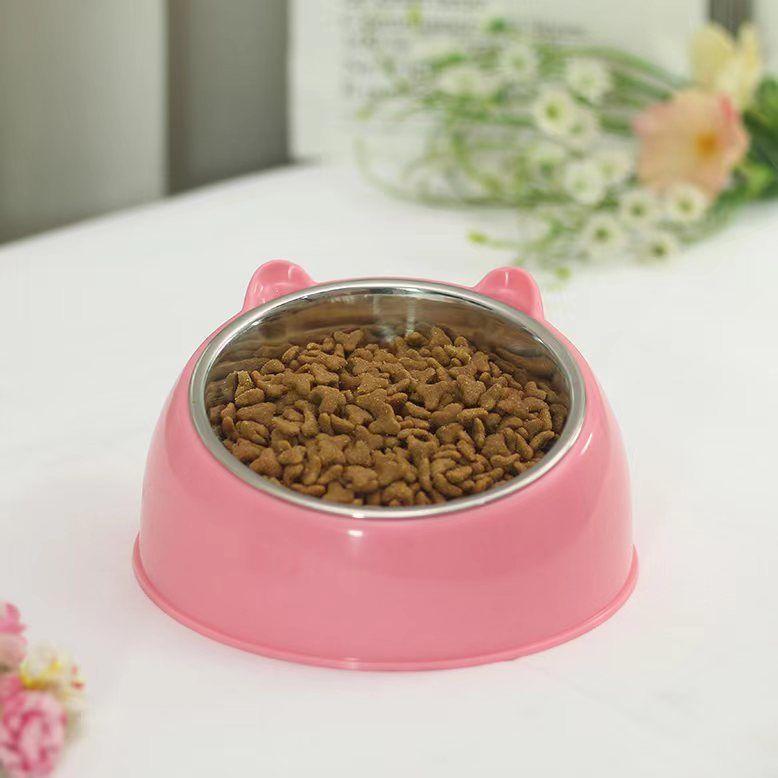 Double Bowl Stainless Steel Pet Feeder - Innovative Overturning Prevention Design-1