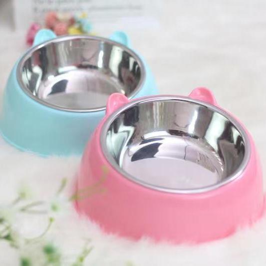 Double Bowl Stainless Steel Pet Feeder - Innovative Overturning Prevention Design-2