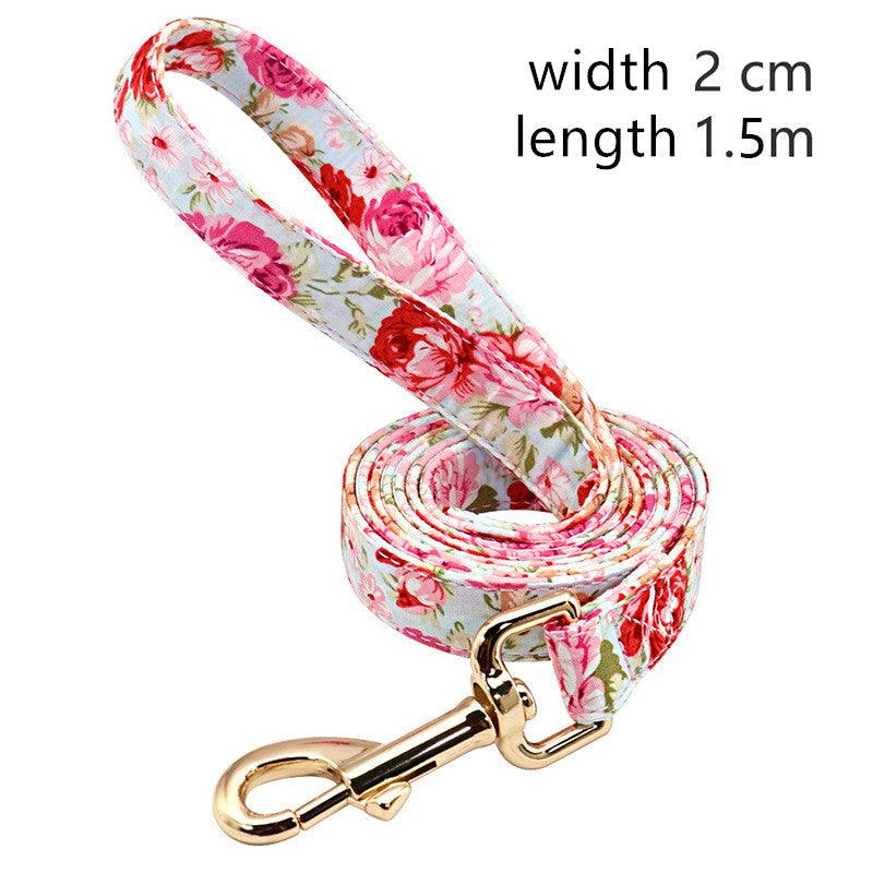 Nylon Floral Dog Walking Rope - Stylish And Sturdy Leash For Your Pup-6