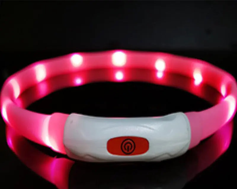 LED Luminous Dog Silicone Collar