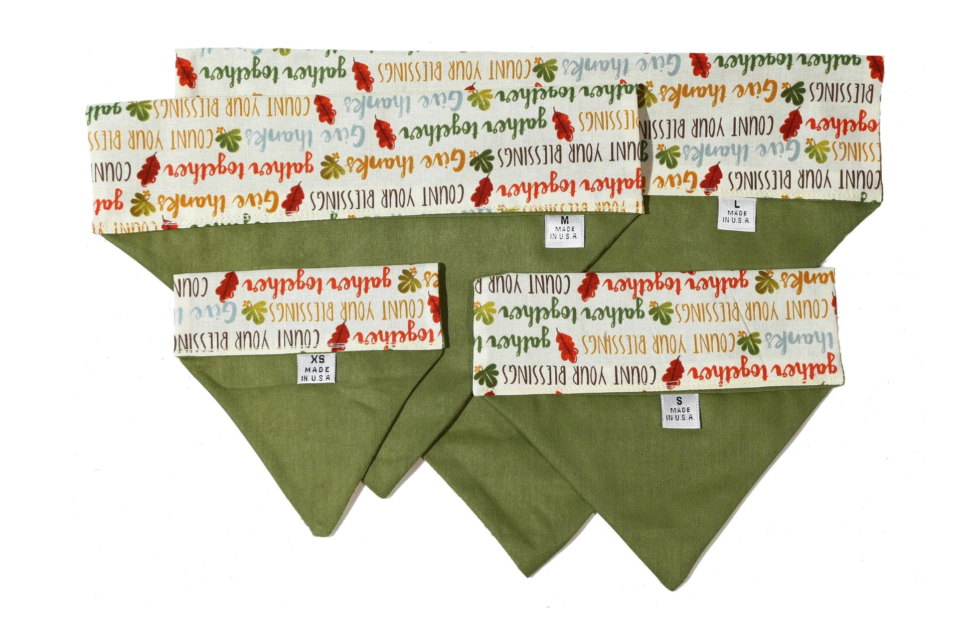 Thankful Words Pet Scarf-4