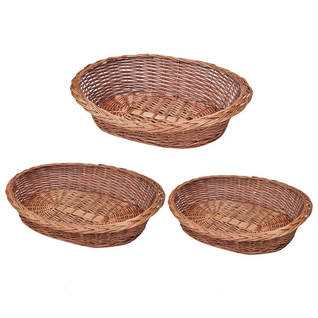 vidaXL Willow Dog Basket/Pet Bed Sofa Couch Comfy Dog Sleep Nest Cave Natural-2