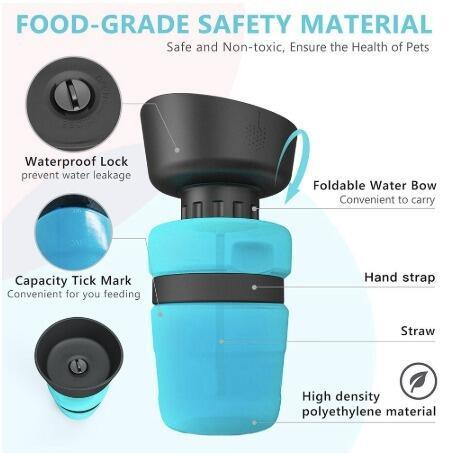 Pet Oasis: Foldable Dog Travel Water Bottle And Dispenser-3