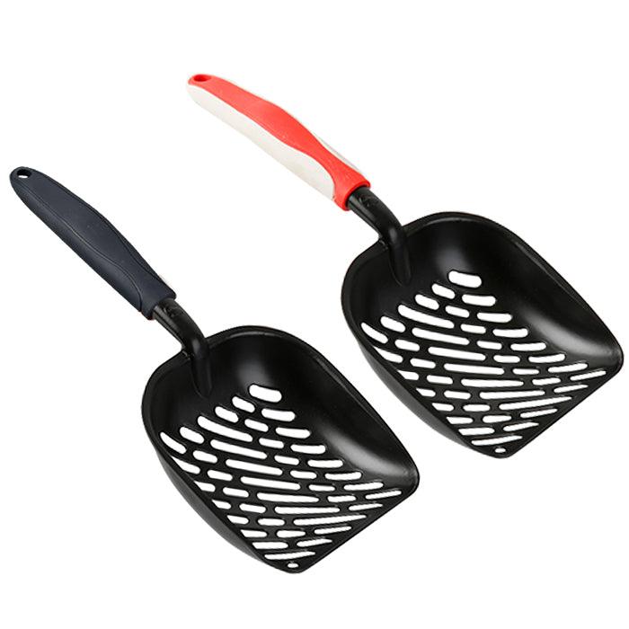 Extra Large Black Coated Aluminum Alloy Cat Litter Shovel-2