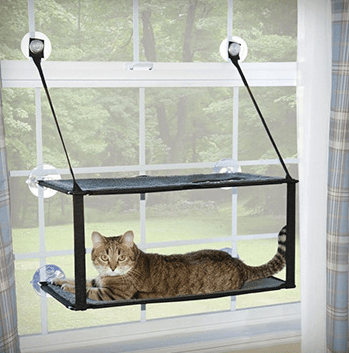 Luxury Cat Hammock Bed With Super Suction Cup - Removable And Washable-5